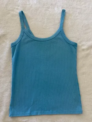 Aerie Teal Ribbed Camisole thumbnail 1