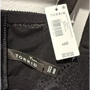 Torrid XO ULTRA PLUNGE PUSH-UP BRA - LACE BLACK Size 46D NWT thumbnail 6