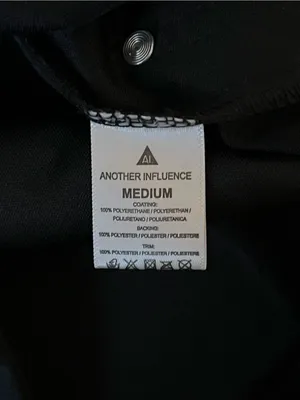 Another Influence Black Faux Leather Hooded Rain Jacket Sherpa Lined Medium thumbnail 7