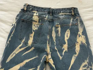 Lioness Bleached Blue Straight Leg Jeans thumbnail 5