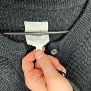 Aerie | women black knitted Henley sweater thumbnail 2