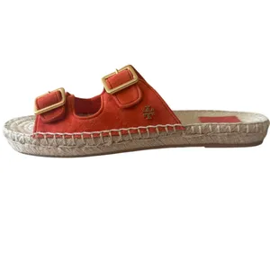 Tory Burch Orange‎ Suede Two Band Espadrille Sandals 8.5 thumbnail 5