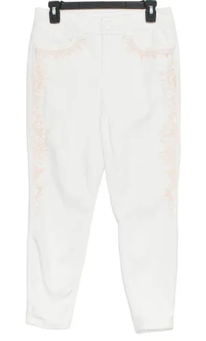 Melissa‎ McCarthy Seven7 Womens Jeans Pencil Embroidered Slimming White Size 8 thumbnail 1