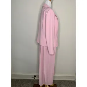 Vintage Pink Sheath Maxi Dress w Blazer Formal Wedding Embellished Sz 16 thumbnail 5