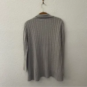 Grey Cardigan Sweater Open Wrap thumbnail 3