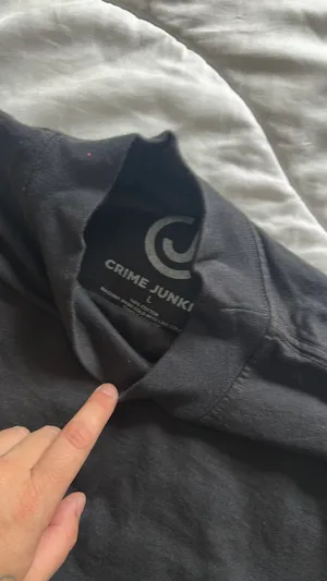 Crime junkie podcast shoulder accent tee thumbnail 2