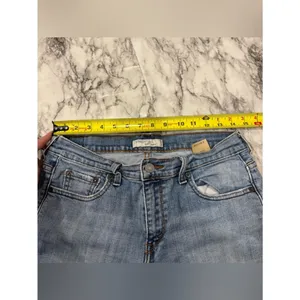 Levi's 505 distressed hem Light Wash Straight Leg Jeans size 8 casual thumbnail 4