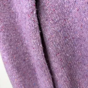 Faherty Sweater Womens Medium Purple Merino Wool Alpaca Puff Shoulder Knit Top thumbnail 4