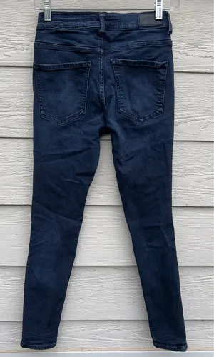 Express Dark Blue High Rise Legging Jeans thumbnail 3