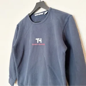Vintage Tommy Hilfiger Womens Sweatshirt Pullover Made in USA Navy Blue Size‎ S thumbnail 4