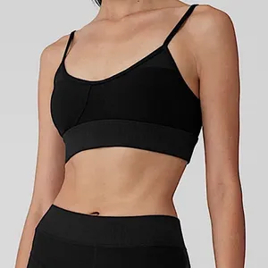 NEW ALO Yoga Alosoft Head Start Bra Size Medium Black NWOT thumbnail 1