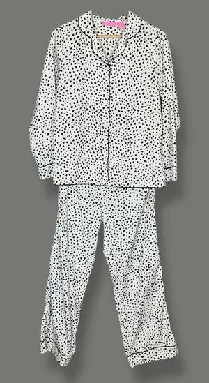 Isaac Mizrahi‎ Pajamas Dots Cruella De Vil Halloween Costume Dalmatian Spots Med thumbnail 1