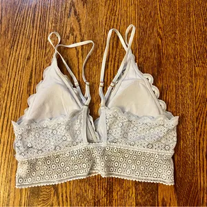 Aerie Light Blue/Powder Blue Bralette size small gently used thumbnail 2