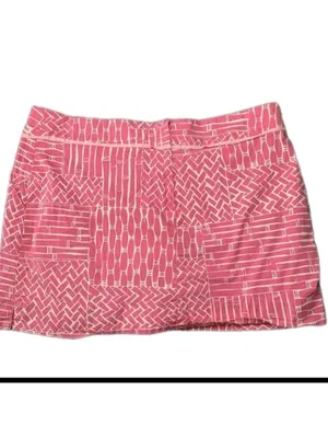 Women's Lilly Pulitzer 78399 Pink & White SKORT Size 10 Shirt Shorts Feminine thumbnail 2