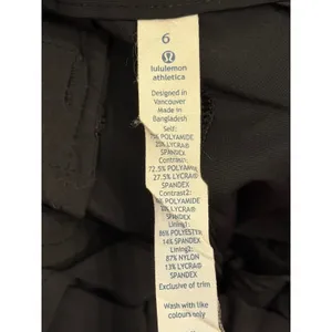 Lululemon‎ Black High Rise Tapered Trouser Dress Pants Front Seam Size 6 Pockets thumbnail 4