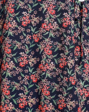Lulus Audacious Audrey Navy Blue Floral Print Wrap Dress thumbnail 11