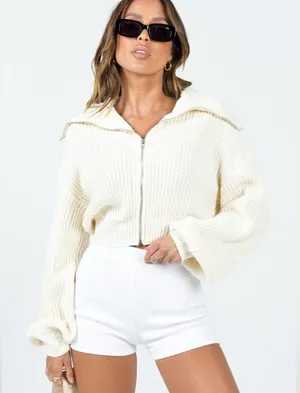 Princess Polly Dissa Sweater Cream thumbnail 1