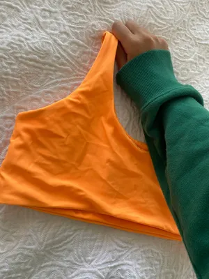 Orange One Shoulder Bikini Top thumbnail 3