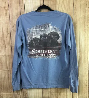 Southern Fried Cotton Sky Blue Long Sleeve Tee thumbnail 4