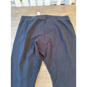 Nike Women's Black Silver Swoosh Logo Cotton Leggings Size Large thumbnail 8