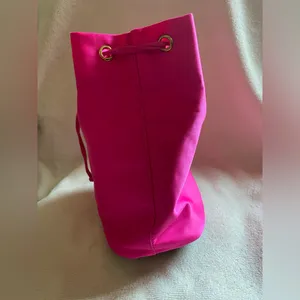 Prada Hot Pink Drawstring Bucket Backpack thumbnail 4