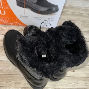 JBU Women’s Boots Size 6‎ Black Memory Foam Waterproof Warm Winter Faux Fur NWT thumbnail 11