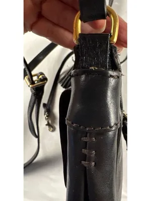 Dooney & Bourke Classic Black Leather Crossbody Bag thumbnail 7