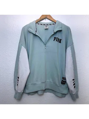 Victoria's Secret PINK Women's Y2K Boyfriend Sweater in Mint Green Size L thumbnail 2