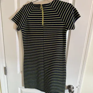 Sail to‎ Sable Striped Navy Blue & Green T Shirt Dress Sz XS Resort Wear Beach thumbnail 3