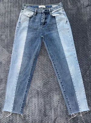 Pac‎ Sun Women's Vintage Icon Denim Blue High Rise Straight Raw Hem Size 25 thumbnail 1