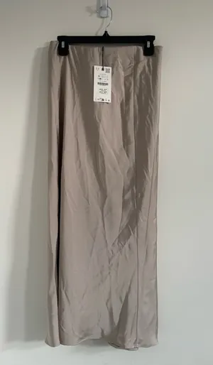 ZARA Maxi Satin Skirt thumbnail 2