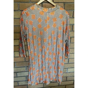 Vintage Lane Bryant Dress Women's Long Sleeve Maxi 70s Retro Groovy Patterned thumbnail 2