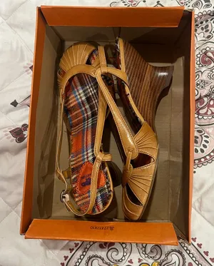 Rocket Dog brown Multicolor Plaid shell Wedge Sandals thumbnail 1