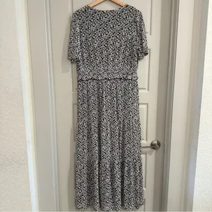 Ember‎ Floral Black and White Maxi Dress XL thumbnail 3