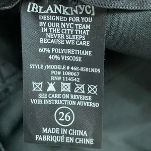 BLANK NYC Black Faux Leather Biker Chino Shorts Size 26‎ thumbnail 8