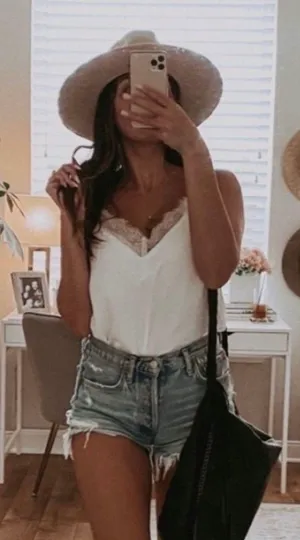 These Three Boutique White Lace Top thumbnail 1