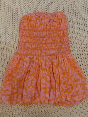 Free People Sweet Annie Mini Dress Pink Orange Floral thumbnail 1