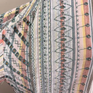 Anthropologie Striped Eyelet Buttondown Shirt Relaxed Multicolor M/L thumbnail 9
