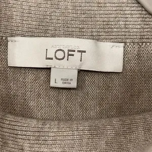 Loft Cowl Neck Beige Sweater(Size Large) thumbnail 4