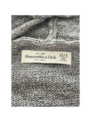 Abercrombie & Fitch Gray Open Front Hooded Cardigan Pockets XS/S thumbnail 4