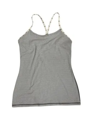 Lululemon Power Y Cream White Black Striped Racerback Tank Top Size Women's 10 thumbnail 1