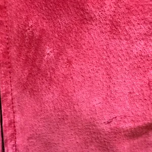 Vintage Uniform Jacket 100% Leather Suede Zip Up Red 8 thumbnail 13