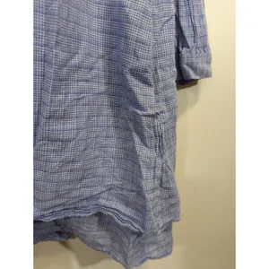 Gap Blue‎ Plaid Mini Utility Pockets Drawstring Dress Womens Large Cottage Core thumbnail 5