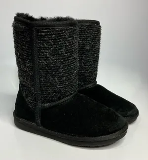 Minnetonka black suede boots‎ shearling lined size 6 thumbnail 1