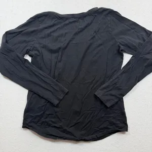 Nike Air Long Sleeve Shirt Womens Medium Black Athletic Graphic Logo Tee thumbnail 6