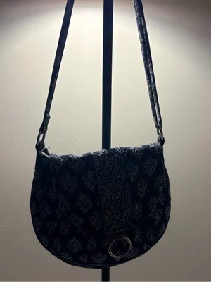 Vera Bradley Quilted Paisley Crossbody Bag - Black thumbnail 2