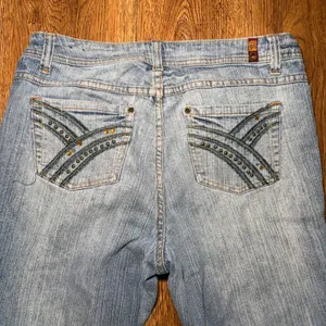Y2k Zana Di Jeans Womens‎ 14 Blue Denim Bootcut Embroidered Studded Vintage thumbnail 4