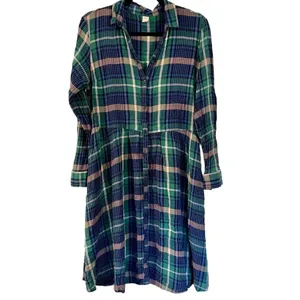 Old navy plaid shirt dress size large thumbnail 4