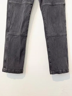Madewell The 90s Straight Jeans Size 26 Camplin Black High Rise Utility‎ Grunge thumbnail 5
