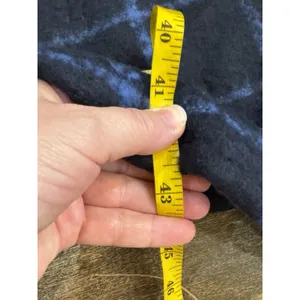 Lauren Ralph Lauren Blue Checked Large‎ Scarf Shawl 25•84" Fringe thumbnail 9